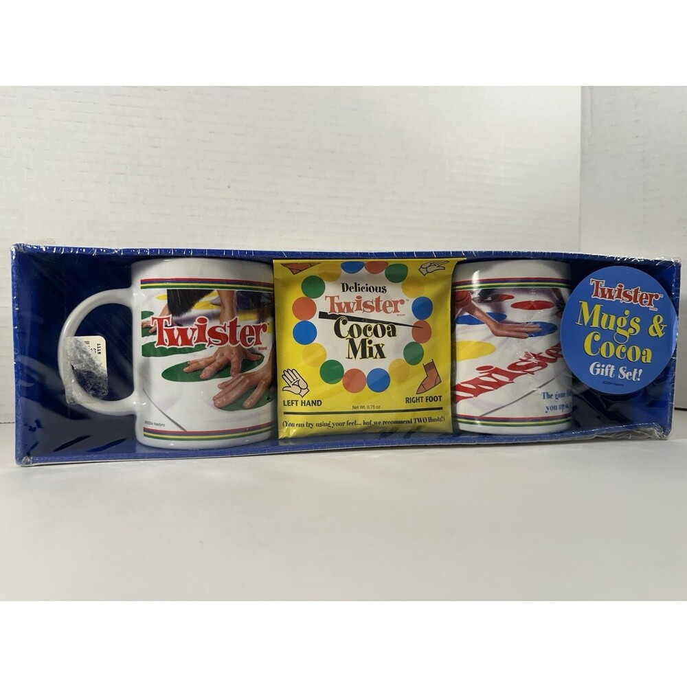 Hasbro Twister Mugs and Cocoa GIFT Set 2004 New Sealed Coffee Tea Cups